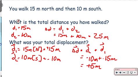 distance displacement youtube