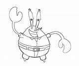 Mr Krabs Coloring Hi Say Netart sketch template