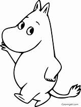 Moomin Moomintroll Drawing Coloring Pages Printable Cartoon sketch template