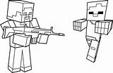 Minecraft Desenhos Herobrine Colorir Para Pinte Jogo Zumbi Do Pngkey sketch template