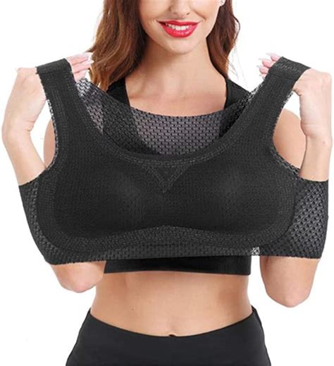 m 6xl women yoga bra sport top mesh breathable push up bras running