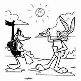 Daffy Duck Coloring Pages Bugs Kids Taz sketch template