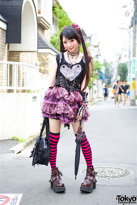 gothic harajuku girl w twin tails h naoto corset and algonquins tutu