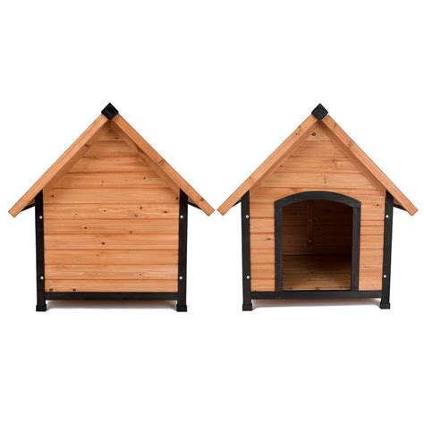wooden dog house asphalt gable roof waterproof