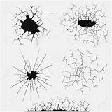 Hole Drawing Glass Vector Cracks Broken Cracked Shattered Ground 3d Illustration Wall Bullet Illustrations Concrete Clip Set Getdrawings Chain Stock sketch template