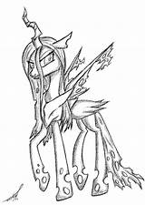 Chrysalis Queen Coloring Pony Little Pages Deviantart Getcolorings Color Print sketch template