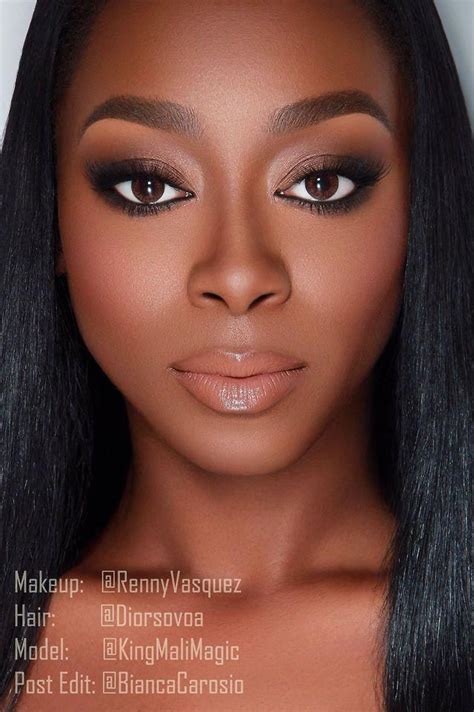 Black Women S Makeup Hair Blackwomensmakeup Dark Skin Makeup Bridal