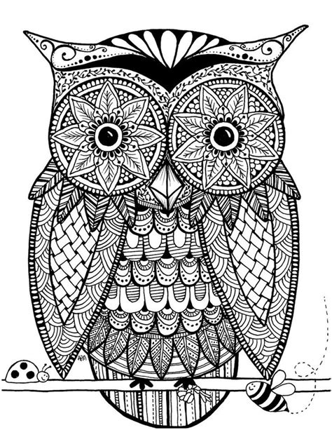 zentangled owl  flexibledreams  deviantart owl coloring pages