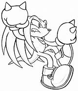 Knuckles Sega Echidna Slips Colornimbus Xcolorings sketch template