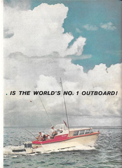 1960 Kiekhaefer Mercury 80 Hp Outboard Motor 2 Page Color