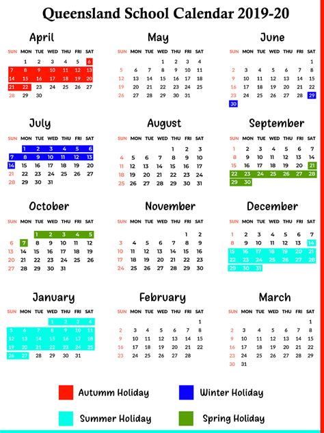 calendar  qld  calendar printables  templates