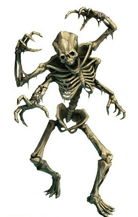 xill skeleton pathfinder pfrpg dnd dd  fantasy creature concept
