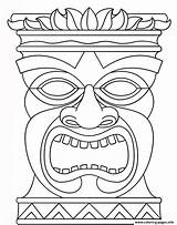 Tiki Coloring Totem sketch template
