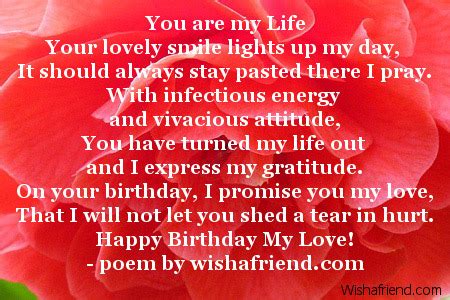 girlfriend birthday poems page
