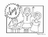 Coloring Singing Children God Pages Color Church Printable Worship Kids Praise Lord Print School Sunday Getcolorings Boys Worksheets Choose Board sketch template