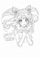 Chibi Sailor Chibiusa sketch template