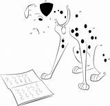 Dalmatians Dog Dot Dots Worksheet Connect Kids sketch template