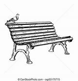 Bench Park Drawing Paintingvalley sketch template