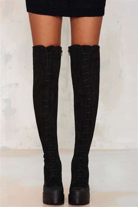 Factory Stiù Eclisse Over The Knee Suede Boot Boots Suede Boots Knee
