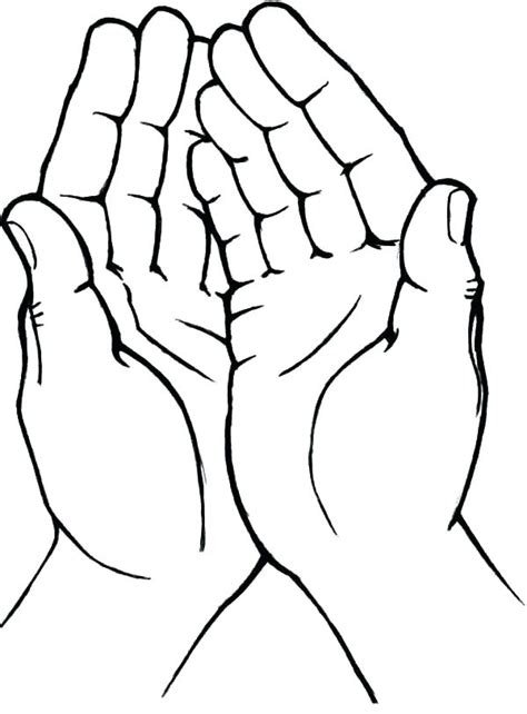 hands  prayer drawing clipart pictures coloring pages