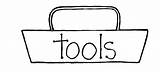 Tool Box Clipart Toolbox Clip Coloring Template Kids Cliparts Empty Tools Chest Pages Funeral Program Library Use Belt Text Construction sketch template