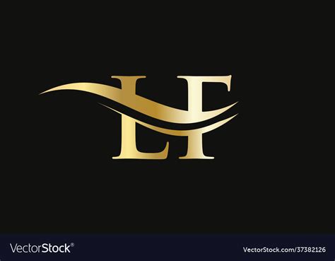 modern letter lf logo design lf letter logo vector image