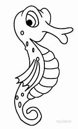 Seahorse Coloring Pages Printable Outline Drawing Color Sheet Cartoon Sea Kids Seahorses Simple Cool2bkids Getdrawings Fish Animals sketch template