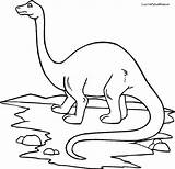 Coloring Apatosaurus Brontosaurus Getcolorings Getdrawings sketch template