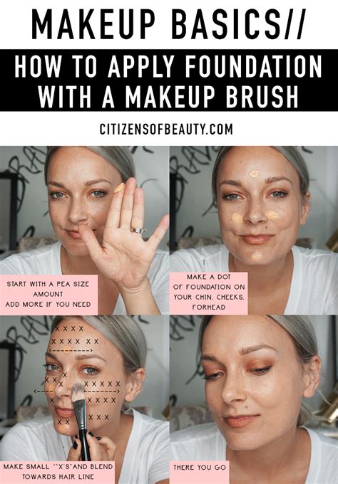 learn how to apply foundation with a makeup brush easily