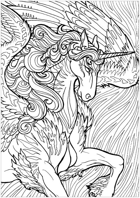 unicorn coloring pages colored coloring pages