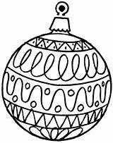 Christmas Coloring Ball Pages Ornament Getdrawings sketch template
