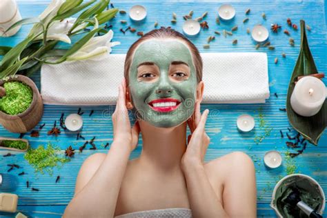 woman  spa mask stock photo image  beauty people
