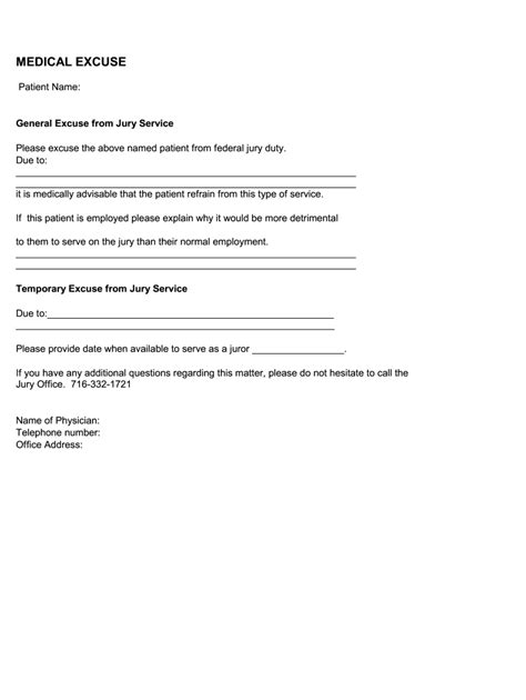 jury duty excuse letter fill  printable fillable blank