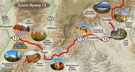 map  scenic byway   links  area attractions state parks scenic byway  wildlife