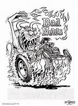 Roth Big Rat Fink Coloring Ed Daddy Pages Drawings Car Colouring Rod Cartoon Cars Books Badnews Copronason Designs Rats Prints sketch template