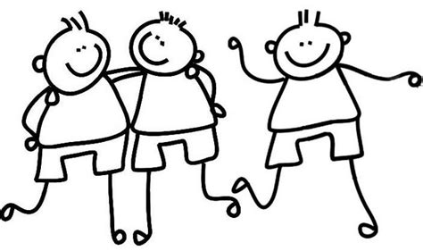 happy friendship coloring page  kids