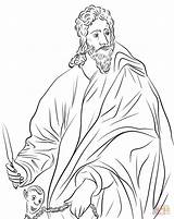 San Apostolo Apostle Bartholomew Disegno Nathanael Bibbia Supercoloring Martino Coloringpagesonly Fresco sketch template