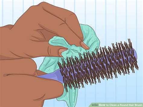 simple ways  clean   hair brush wikihow