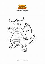 Pokemon Dragonite Dracolosse Dragoran Drache Supercolored sketch template