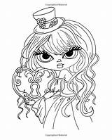 Coloring Adult Valentin Heather Sunshine Pages Lacy Big Eyed Books Book Amazon Gang Whimsical Volume Children Colouring Fairy Doll Girls sketch template