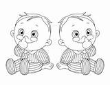 Coloring Pages Twins Twin Baby Minnesota Babies Triplets Colouring Template Imgarcade sketch template