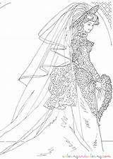 Pages Coloring Wedding Barbie Car Bride sketch template
