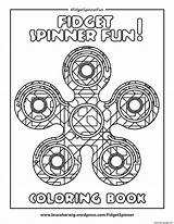 Spinner Fidget Mandala Coloring Fun Pages Zen Round Printable Template sketch template