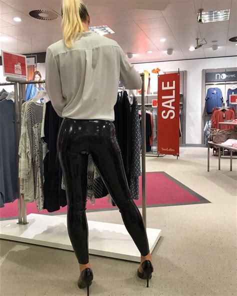 pin auf latex jeans and trousers