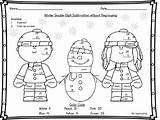 Subtraction Digit Regrouping Winter Double Without Grade Second sketch template