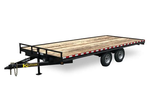 utility trailer wood floor flatbed  sale  kaufman trailers