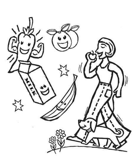healthy food coloring pages  kids az coloring pages
