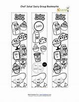 Food Coloring Kids Dairy Group Bookmarks Healthy Activity Children Groups Nutrition Activities Color Habits Plate Eating Worksheet Preschool Printable Foods sketch template