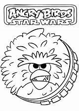 Angry Birds Coloring Pages Wars Star Printable Bird Colouring Color Chewbacca sketch template