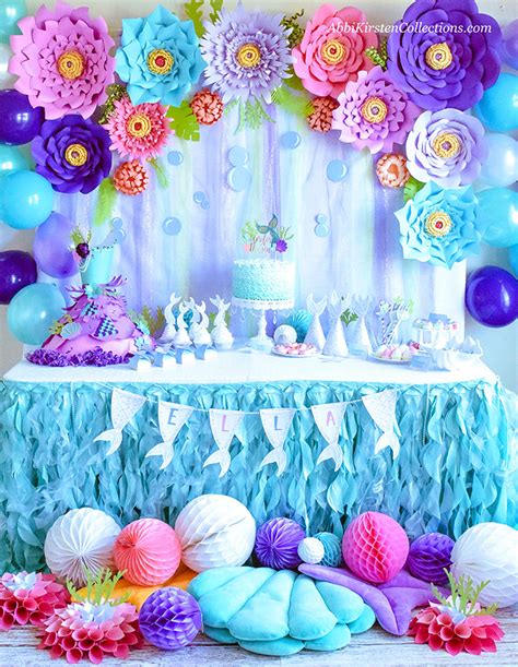 mermaid party ideas diy birthday  freebies press print party